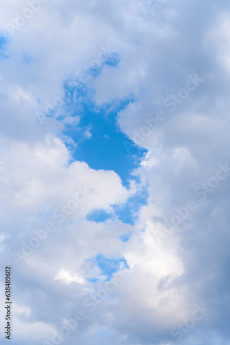 Clouds with space of sky in the middle