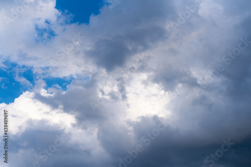 Cloudy sky with blue sky view