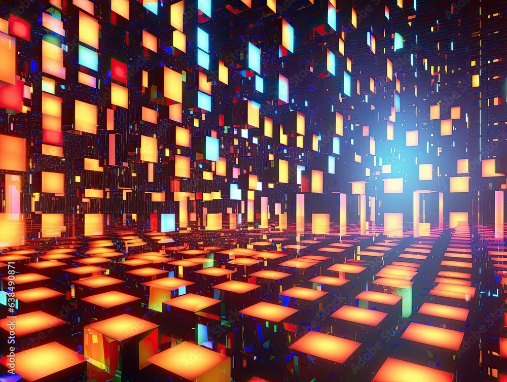 Obraz premium Disco Background. Illustration. Generative AI