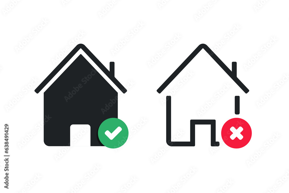 House checkmark icon. Illustration vector House checkmark icon. Illustration vector