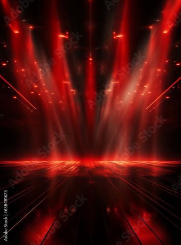 Ai generative Backdrop With Illumination Of Red Spotlights For Flyers realistic image ultra hd high design 