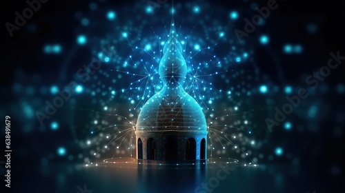 Islamic icon, Id-Ul-Fitr, Ramzan, Hijra - Islamic New Year, Bakrid (Eid-al-Adha), Moharam, and Miladi Nabi, Generative ai. photo