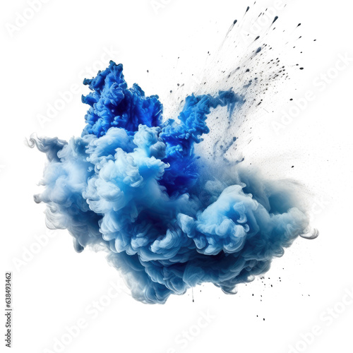 Sky Blue Powder Explosion , Illustration, HD, PNG