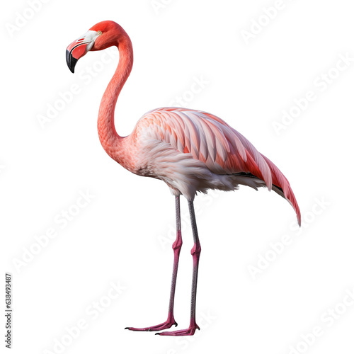 pink flamingo isolated on white © krit