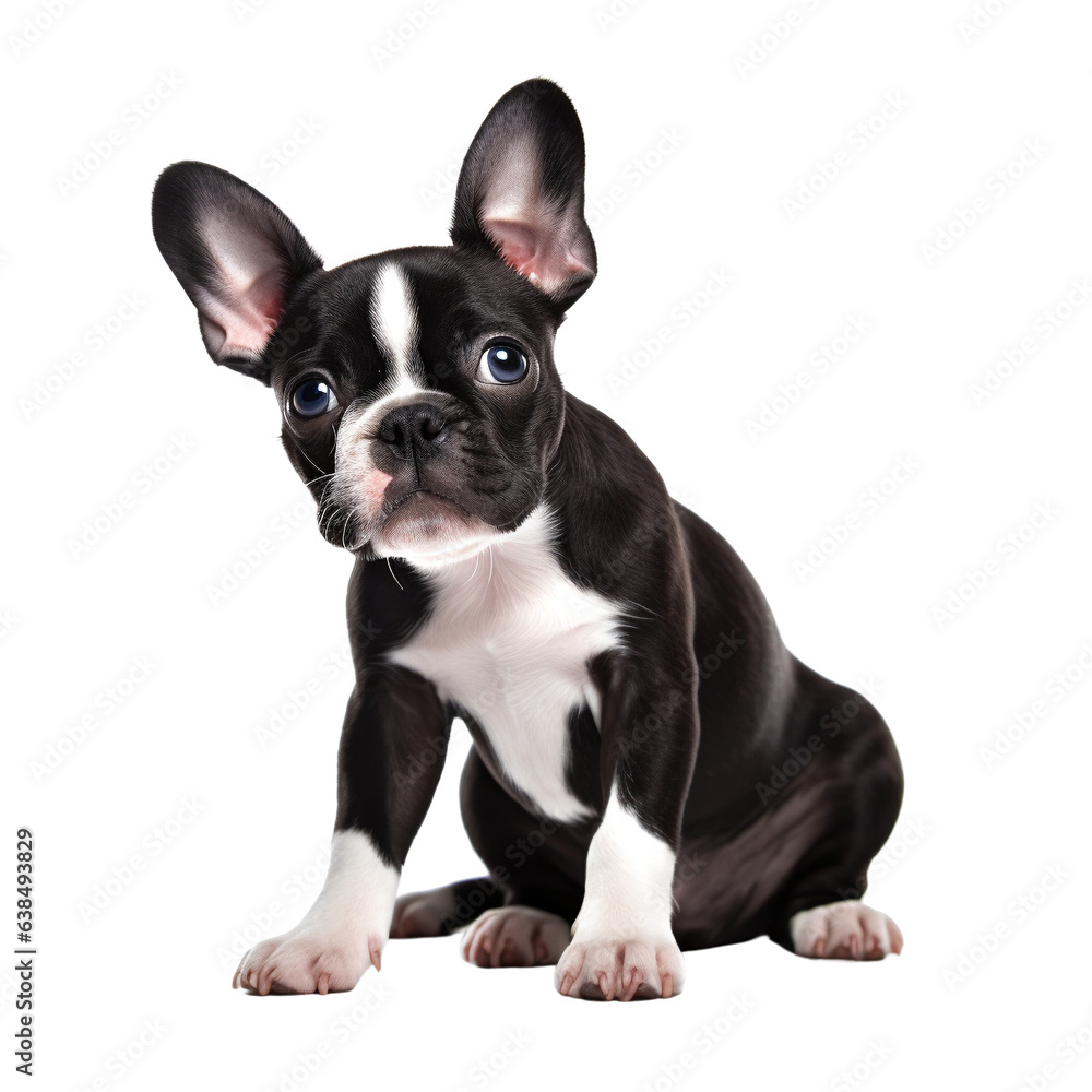 french bulldog puppy isolated on white