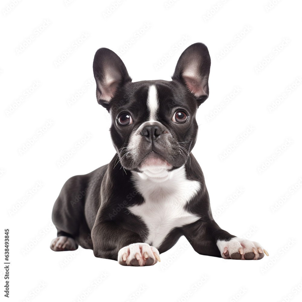 french bulldog puppy isolated on white