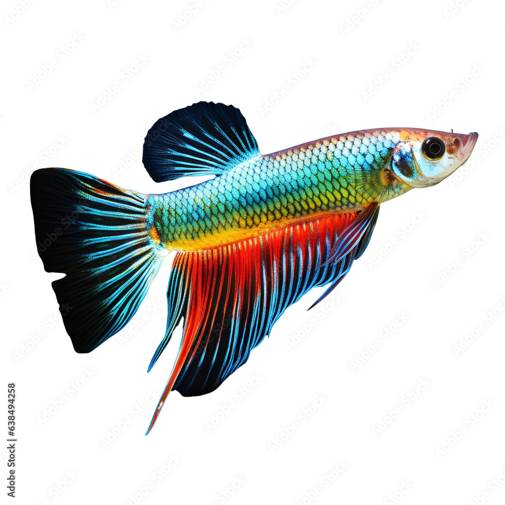 Guppy fish, scientifically known as Poecilia reticulata, are small ...