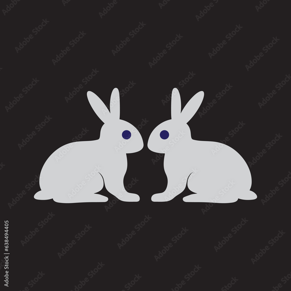 Fototapeta premium Rabbit t shirt design