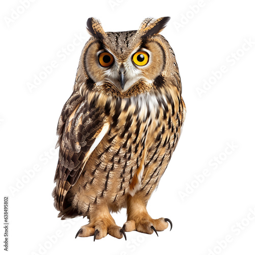 great horned owl isolated © krit
