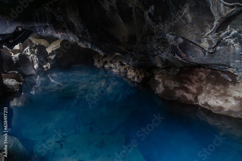 Grjotagja Cave, a former bathing spot in northern Iceland