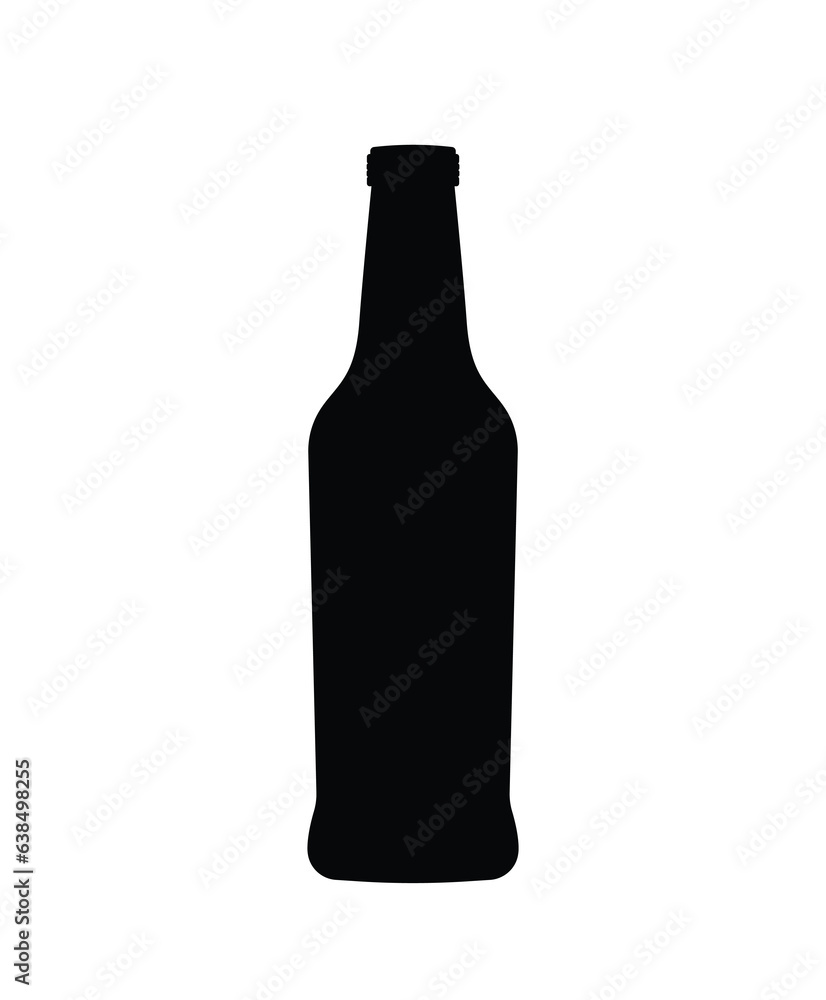 Medium glass water bottle silhouette, glassware Juice water limonade bottle icon Medium glass water bottle silhouette, glassware Juice water limonade bottle icon