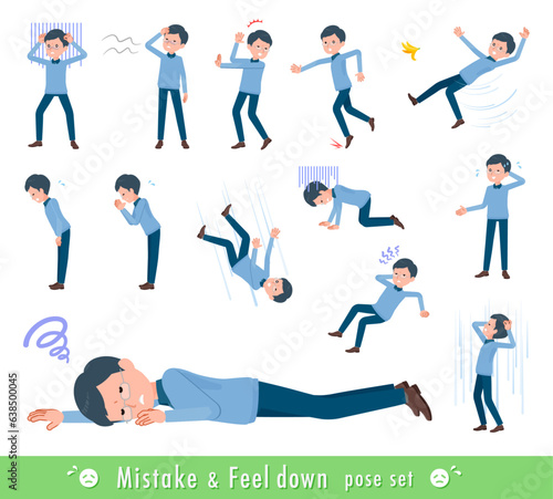 失敗と憂鬱を表現しているお父さんのセット