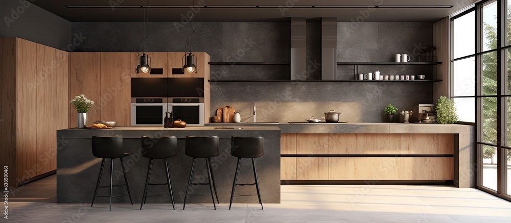 Modern a kitchen interior