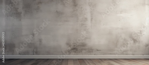 Plaster wall against grey background in an empty room