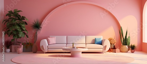 representation of a living room s interior