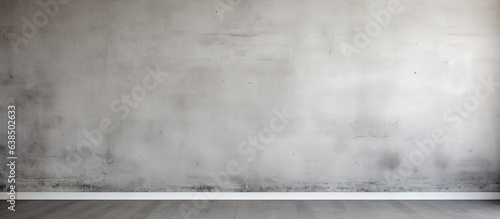 Plaster wall against grey background in an empty room