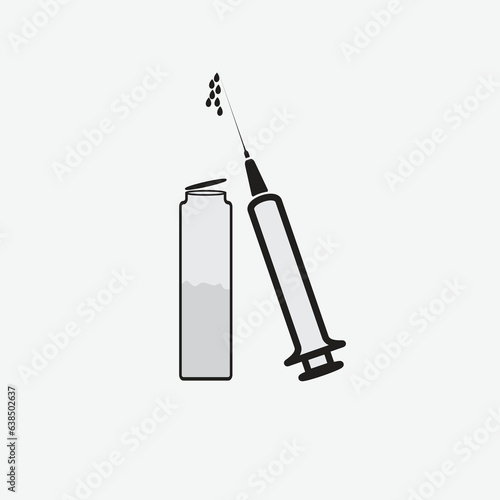 injections and medicine bottles icon