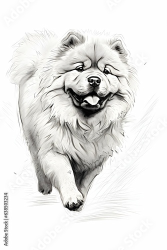 Chow Chow pencil drawing