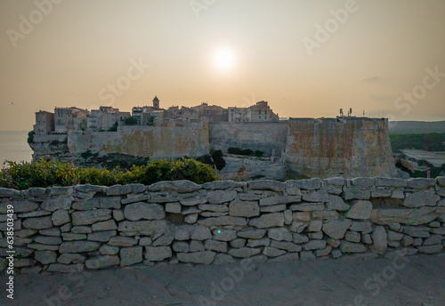 Bonifacio (Corse, France) - Corsica is a big french island in Mediterranean, beside Italy. Here the town of Bonifacio with plages Fazzio, Saint Antoine, Santa Giulia; phare Pertusatu and Madonenetta photo