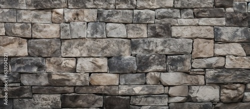 Horizontal architecture backdrop wallpaper with grunge stone wall texture