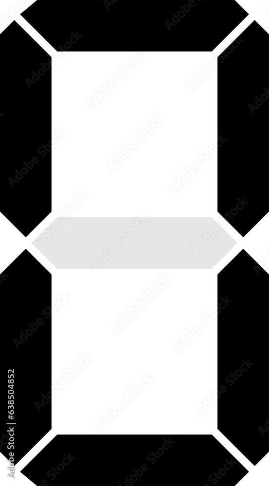 デジタル数字の0(黒とグレー) デジタル数字の0(黒とグレー)