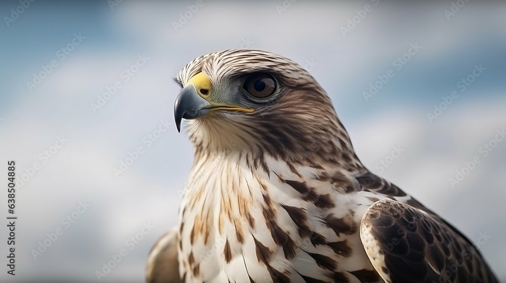 Hawk head shot closeup