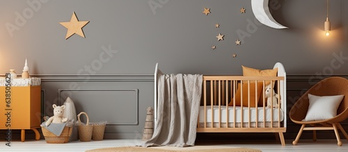 Cozy crib in baby s room photo