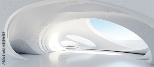 Abstract white architectural concept illustrated in ing