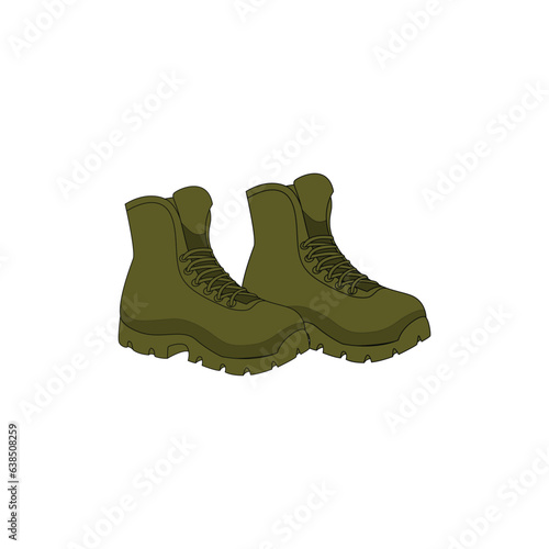 green boots isolated on white