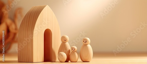 Rendering wooden figure toys and home environment for remote work content