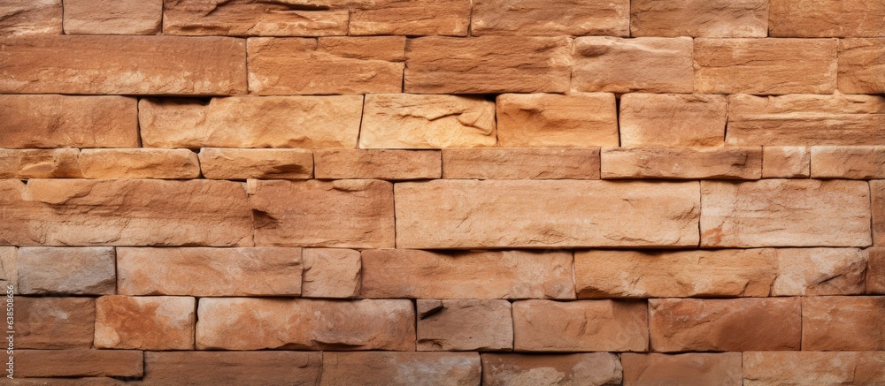 A sandstone wall is seen in the image A sandstone wall is seen in the image