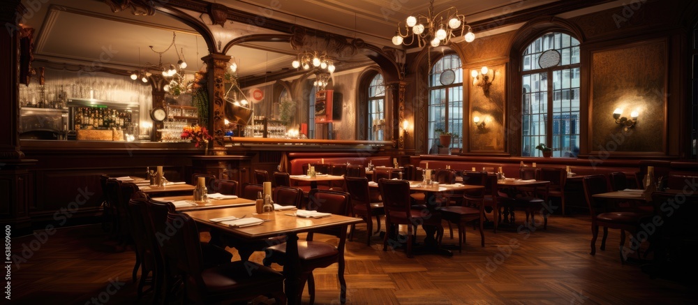 Traditional German restaurant decor