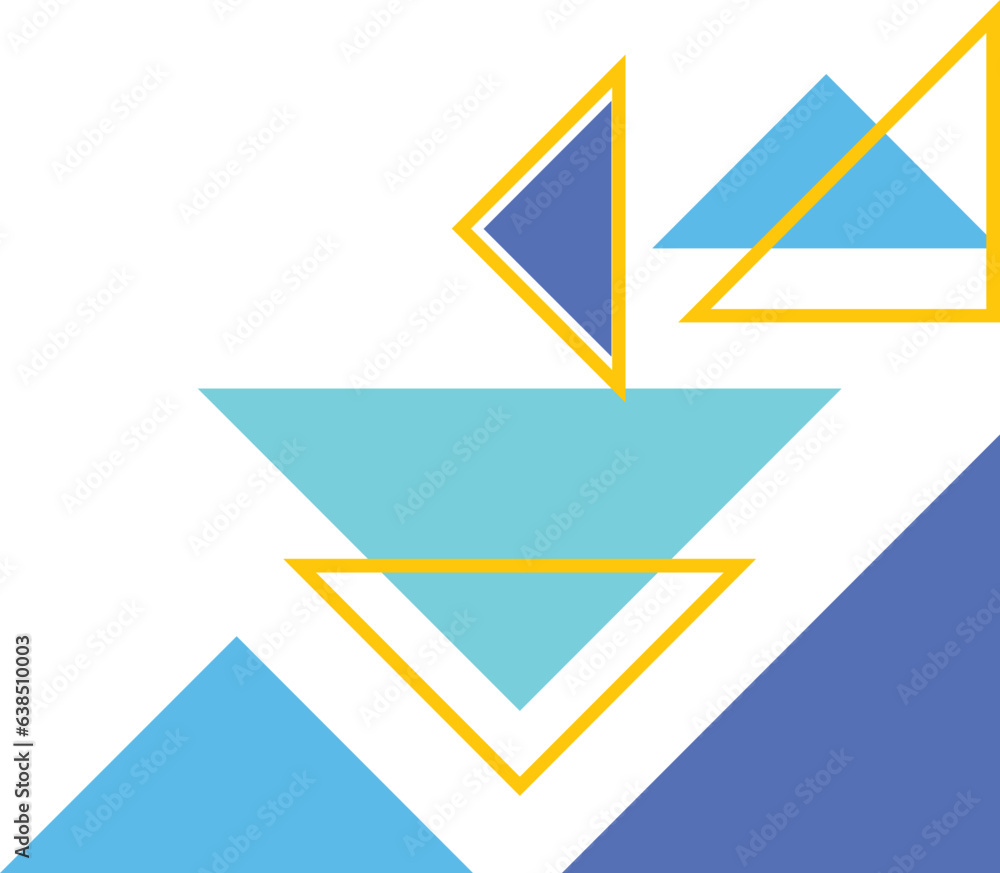 Yellow Blue Geometric Triangle Modern Yellow Blue Geometric Triangle Modern