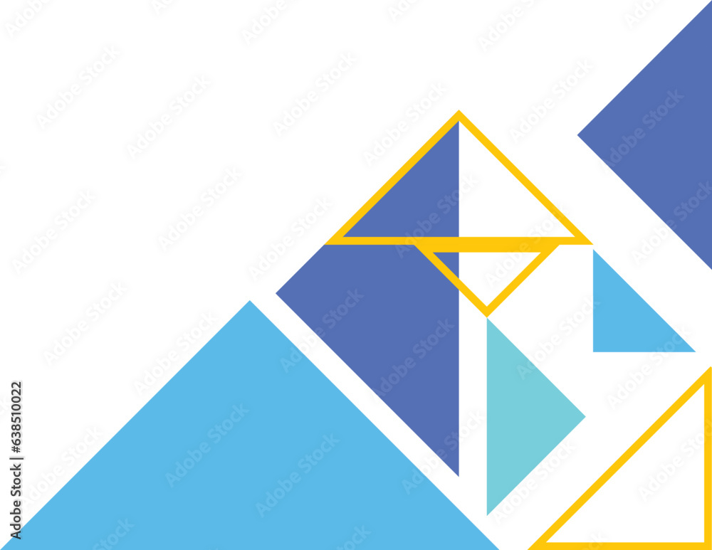 Yellow Blue Geometric Triangle Modern Yellow Blue Geometric Triangle Modern