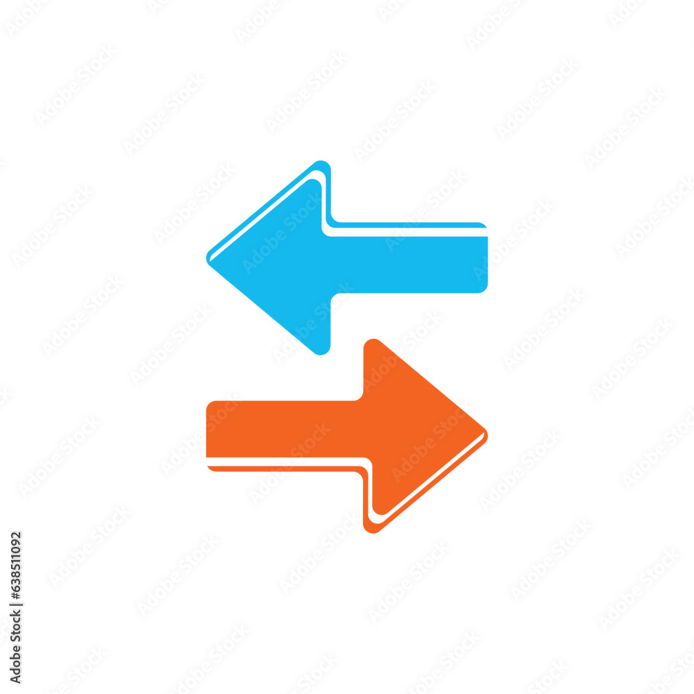 symbol of bidirectional arrows data transfer vector symbol of bidirectional arrows data transfer vector