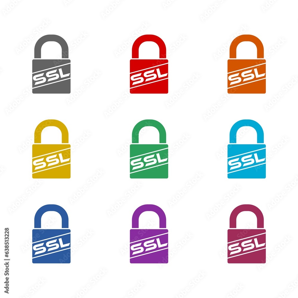 Security Web Logo Icon Design icon isolated on white background. Set icons colorful Security Web Logo Icon Design icon isolated on white background. Set icons colorful