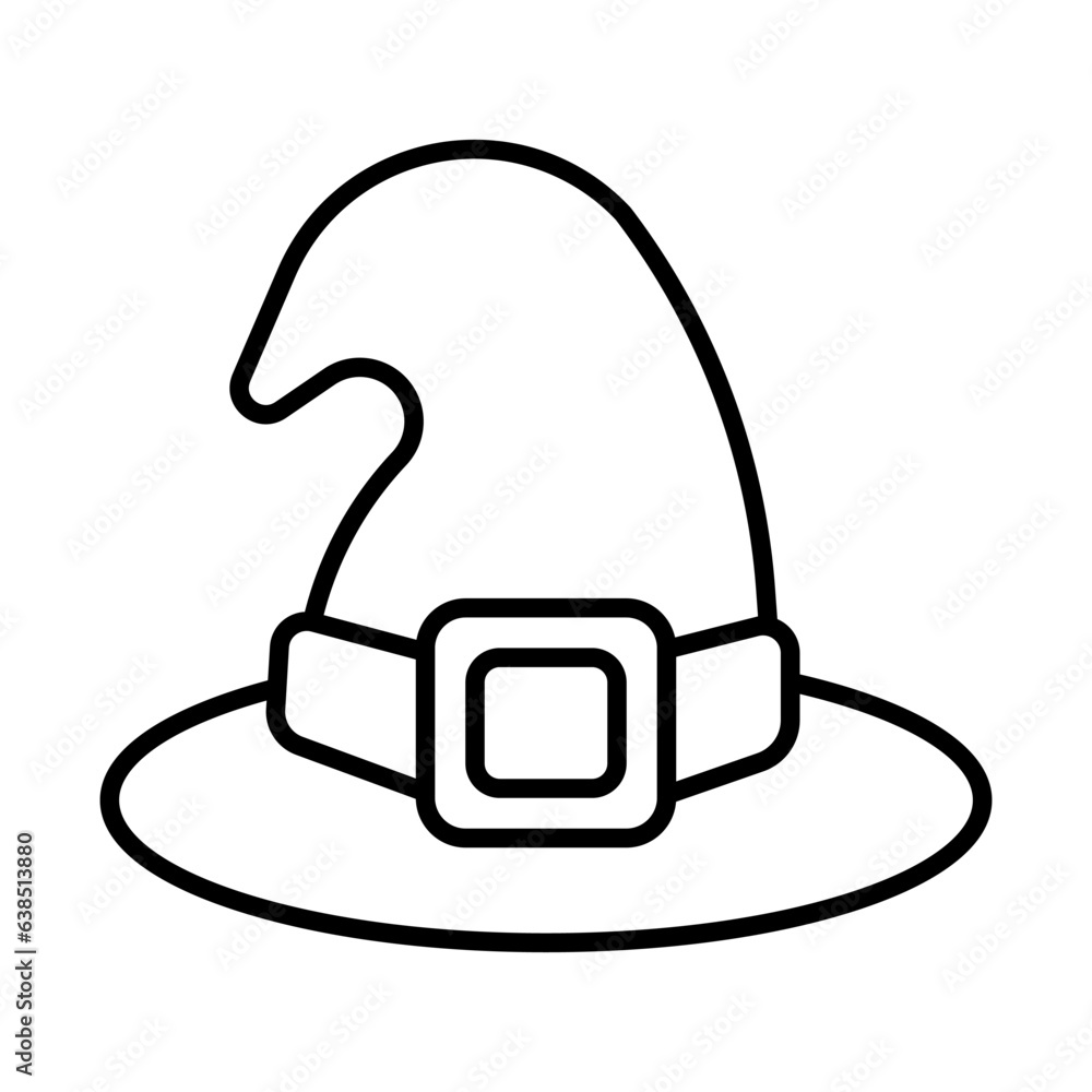 Witch hat icon vector on trendy style for design and print Witch hat icon vector on trendy style for design and print