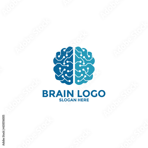 Brain Logo design vector template. Think idea concept. Brain storm logo icon