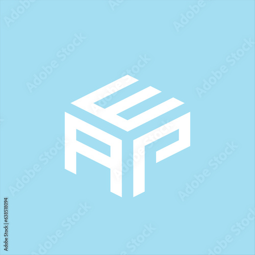 AEP letters logo with 3D cupe