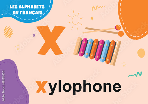 french alphabets x letter