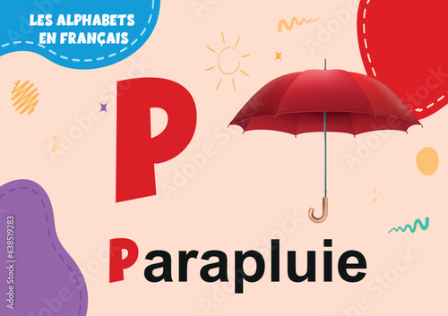 french alphabets p letter