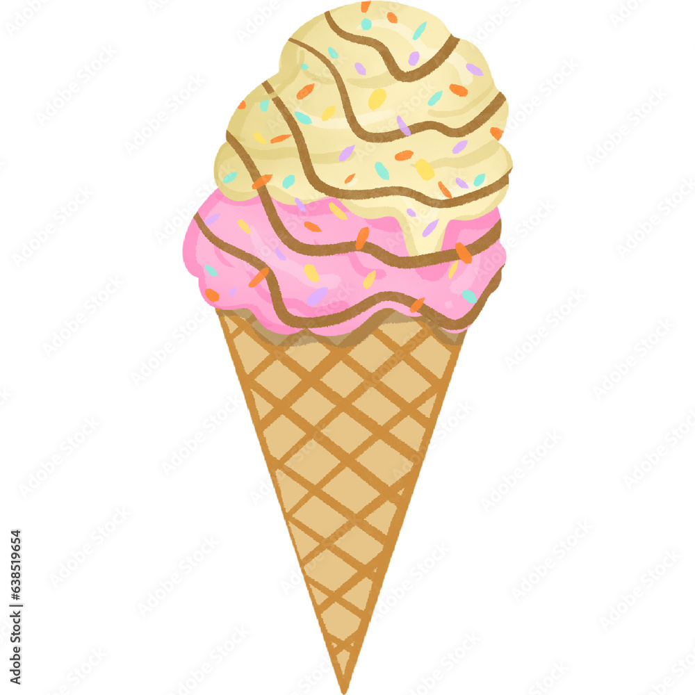 Vanilla ice cream cone Vanilla ice cream cone