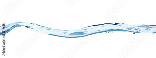 Water wave on white background close-up, clean drinking water concept