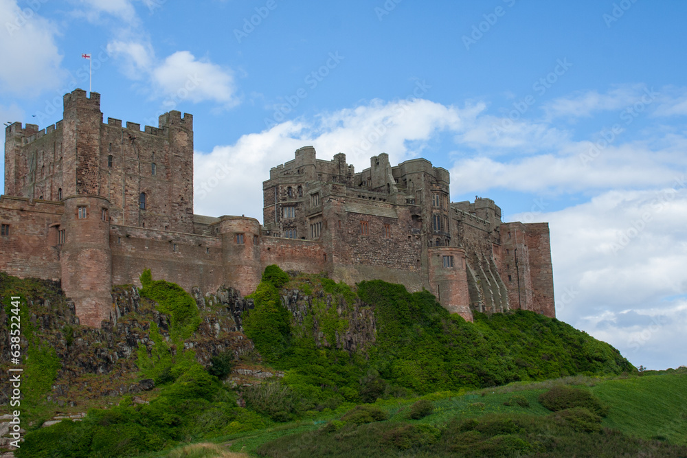 Side view of Bamburgh Castle