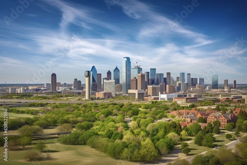 cityscape of Dallas skyline. Generative AI