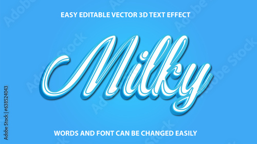 Milky 3d editable text effect