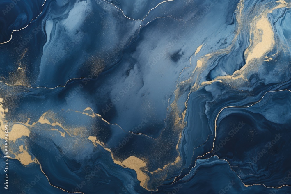 an abstract painting featuring vibrant blue and gold colors an abstract painting featuring vibrant blue and gold colors