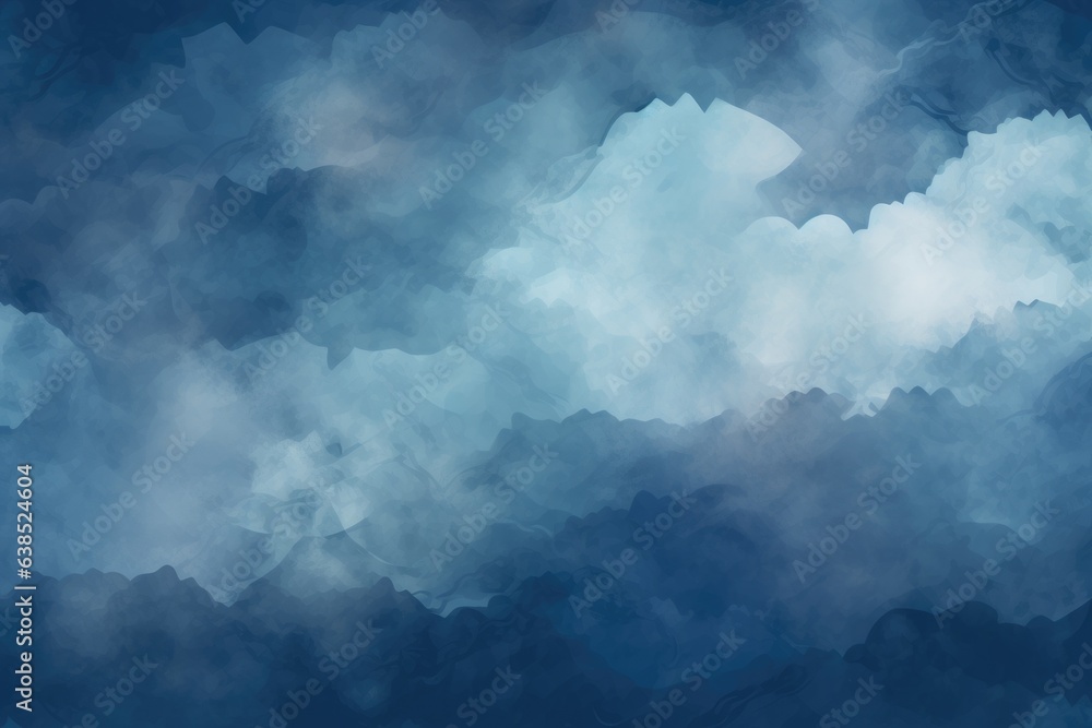 a serene sky with fluffy clouds against a blue and white backdrop
