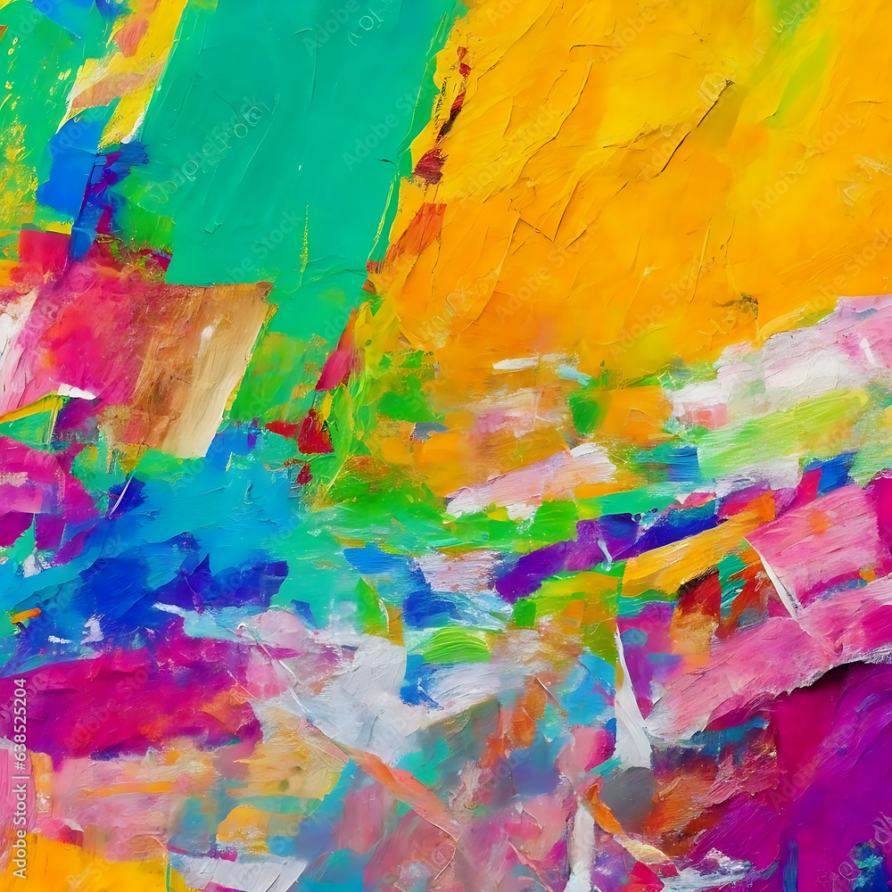 Closeup of abstract rough colorful multicolored ai genereted