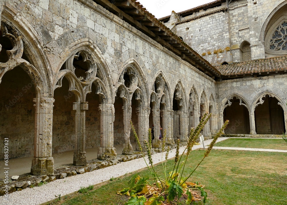 Le cloître de la collégiale Saint-Pierre de La Romieu dans le Gers